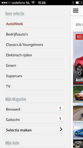 AutoWeek main sections